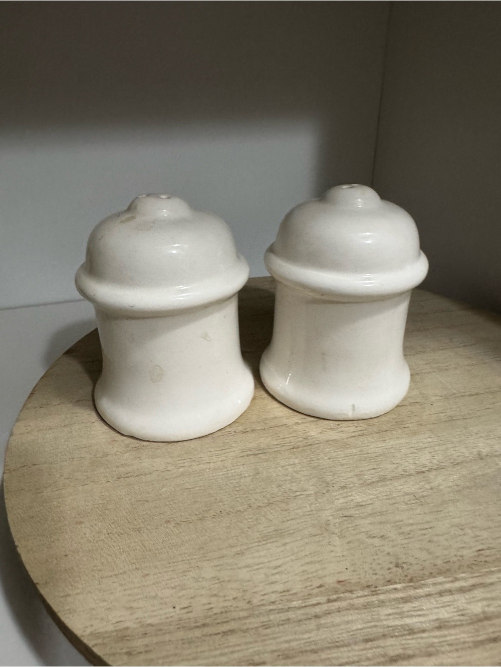 Classic White Ceramic Salt and Pepper Shakers - Set of 2